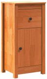 vidaXL Dressoir met lade, wasbruin, 39 x 34,5 x 80 cm, massief grenenhout