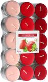 Bougies parfumées sans marque - 30x - Parfum fraise - 4 heures de combustion
