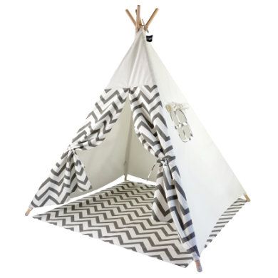 HEJ LOENNE Kindertent - wit-grijs gekarteld - 2022 model