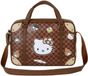 Hello Kitty Sacoche d'ordinateur portable aspect cuir - Marron - 16 pouces