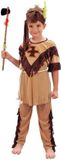 Fyasa Haza-Witbaard Indianen verkleedkleding kostuum voor kinderen - 4 delig - Bruin - Maat 92/104