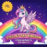 Unicorn coloring book - Stella’s Sky Kingdom: Over 100 Magical Coloring Pages for Kids Ages 4-11