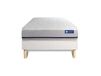 Actisom Ensemble 90x190 matelas à ressorts ensachés sommier kit blanc