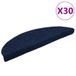 VidaXL Trapmatten zelfklevend 30 stuks 56x17x3 cm marineblauw halfrond