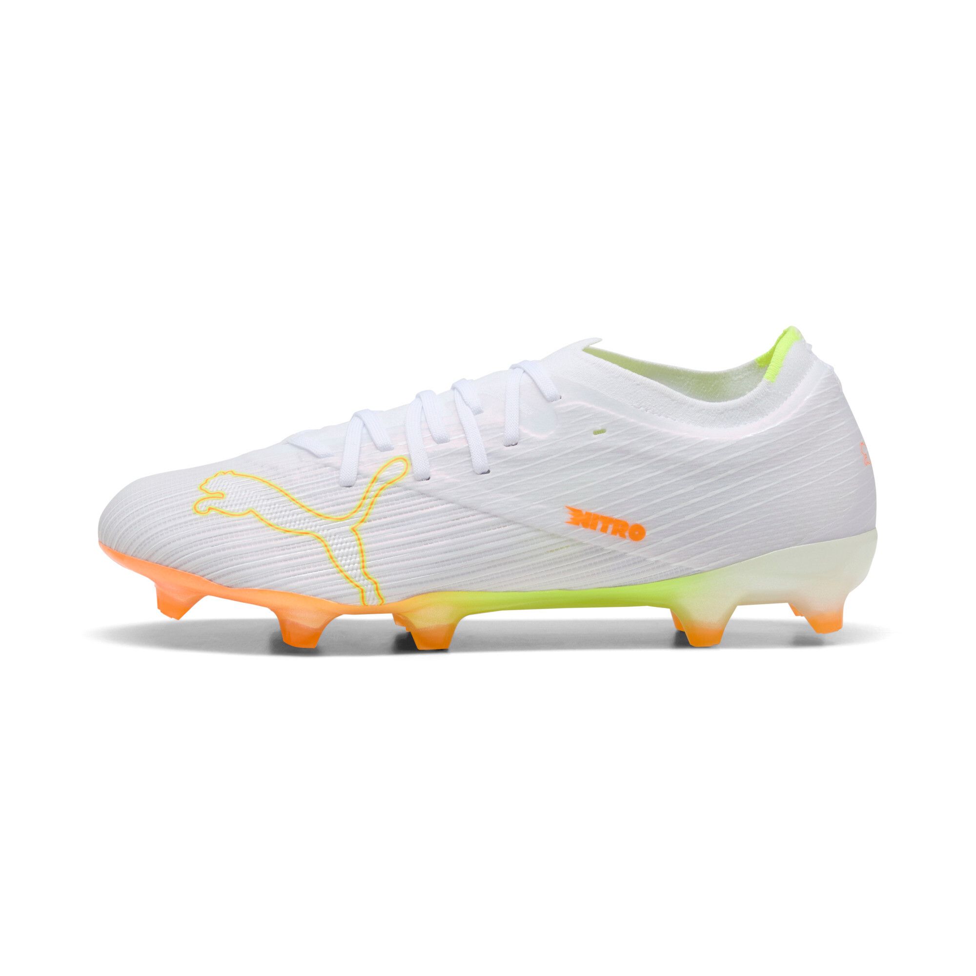 PUMA ULTRA NITRO™ 7 MATCH Wit FG uniseks voetbalschoenen, Geel/Wit, Maat 44,5