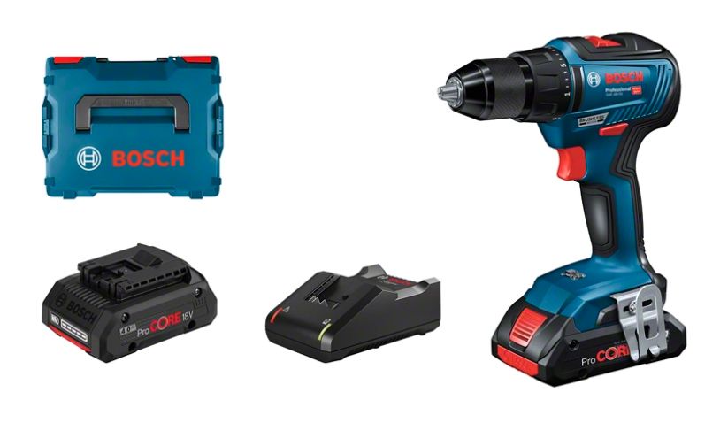 Bosch Professional Bosch GSR 18V-55 Professional Accuschroefboormachine Set | 18V | 2x ProCORE18V 4.0Ah | Lader | L-Boxx