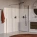 BRAUER Oblivion Inloopdouche - 120x200cm - Helder Glas - Glascoating - Geborsteld Gunmetal PVD