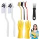 Set de 12 brosses de nettoyage de fissures avec gants en caoutchouc