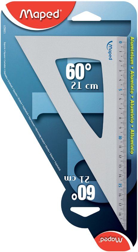 Maped Aluminium 21 cm - 60° driehoek