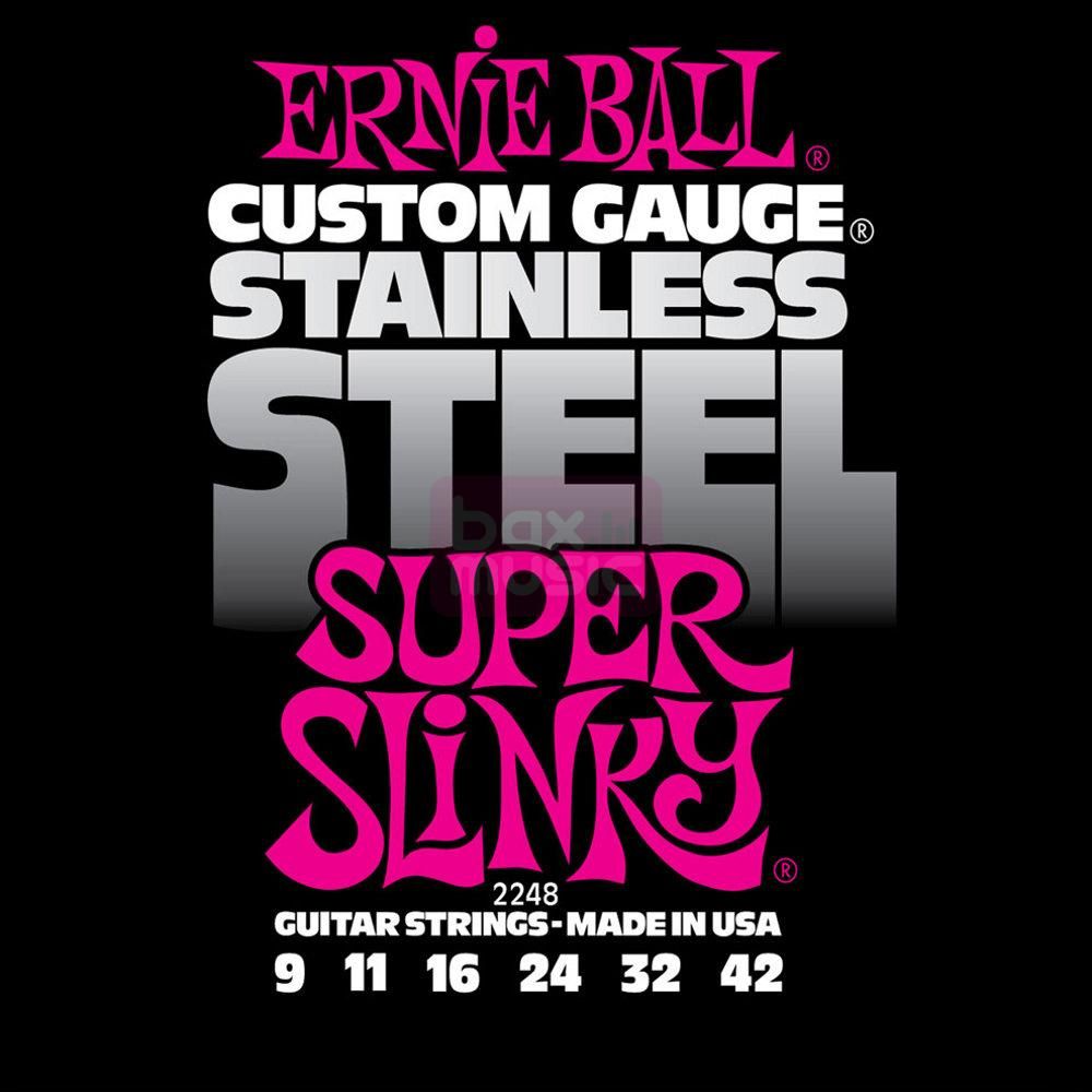 Ernie Ball 2248 Stainless Steel Super Slinky snarenset
