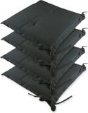 Detex Set van 4 Zitkussen – Waterafstotend 41x37cm - Grijs