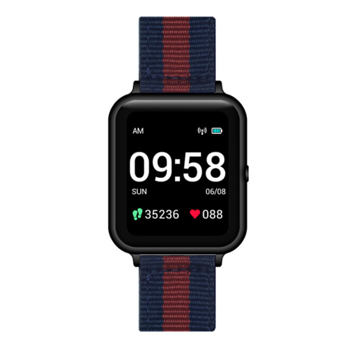 Lenovo S2 Smartwatch - Fitness Sport Activity Tracker Silica Gel Horloge Android Blauw-Rood