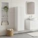 Maison Exclusive Armoire de salle de bain murale, design exclusif, blanche, dimensions : 33 x 34,5 x 100 cm