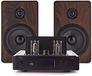 AVCOM Vintage Style-versterker met passieve luidspeakers, walnoot