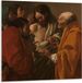KuijsFotoprint Forex - Oude Meesters - De ongelovige Thomas, Hendrick ter Brugghen, ca. 1622 - 100x100cm - Vierkant