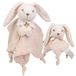DODO D'AMOUR - Duo scheidingsknuffel – konijn – 053051 – beige – kind – ouder – cadeau voor geboorte – pluche – baby – zacht – machinewasbaar – Frans design – vanaf 0 maanden
