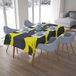 Bonamaison Tafelkleed, Anti-Mold, Sneldrogend, Waterdicht, 100% Polyester Tafellaken, Neon Geel, Rook, 140 x 200 Cm