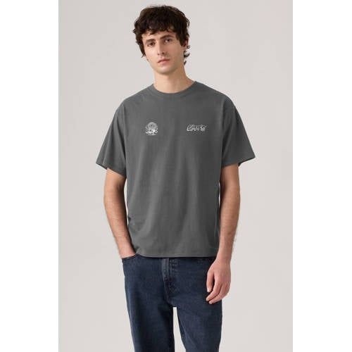 Levi's Relaxed T-shirt met Backprint Grijs