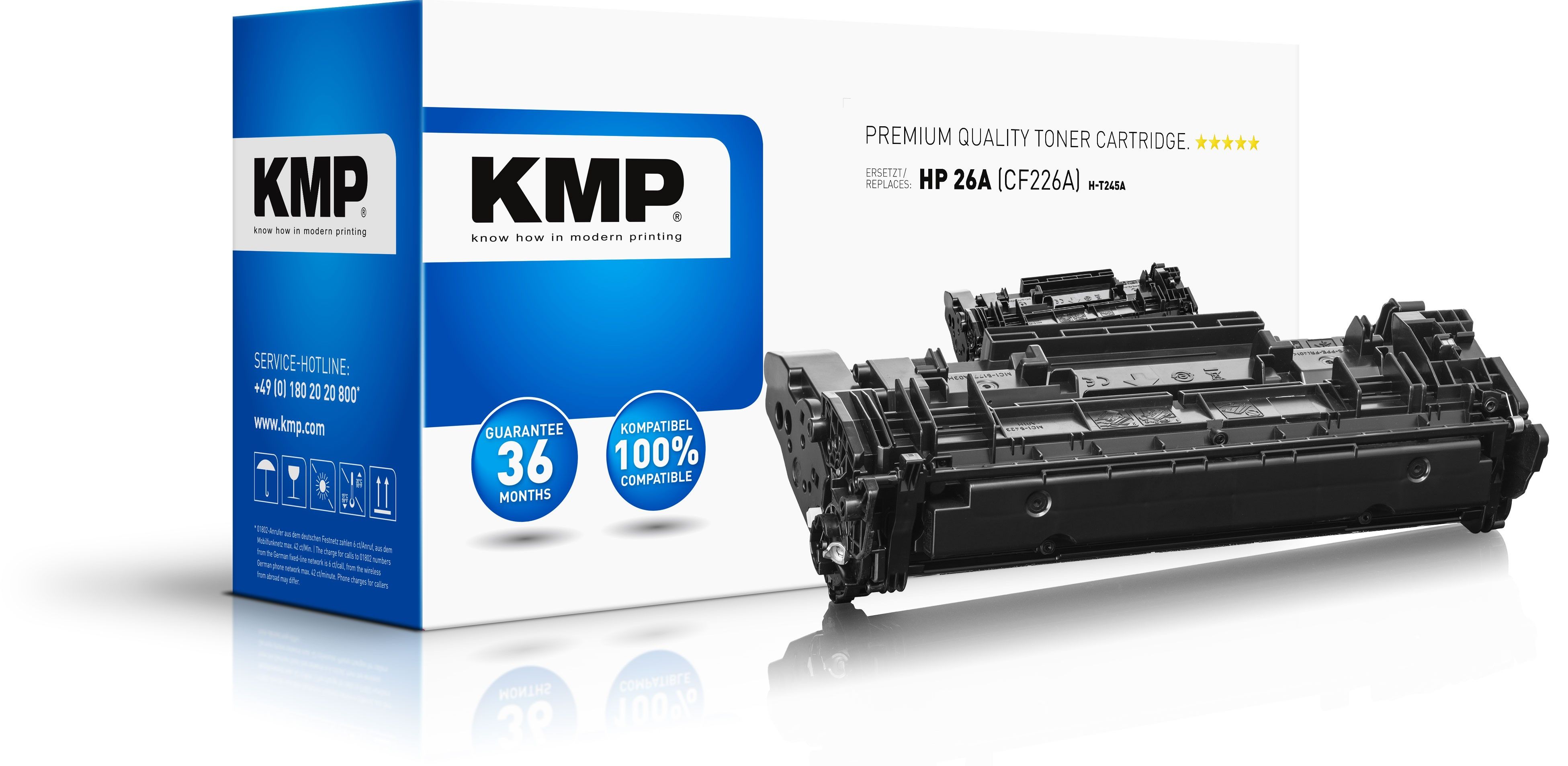 KMP H-T245A - Tonercartridge - Zwart - 1 stuk - Compatibel met HP LaserJet Pro M 400/402/MFP M 420 Series