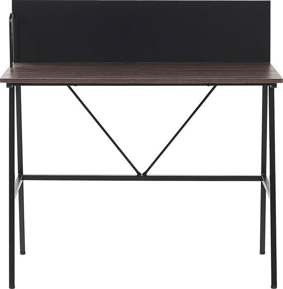 Beliani Bureau donkerbruin 100 x 50 cm HASTINGS