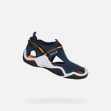 GEOX WADER JONGENS Sandalen - MARINEBLAUW/FLUO-ORANJE - Maat 24