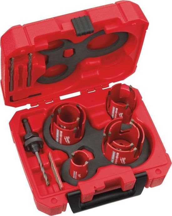 Milwaukee Big Hawg Carbide-tanden Gatzaag Set - 10pc - 4932464939