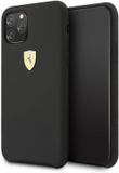 Ferrari iPhone 11 Pro Backcase hoesje - Effen Zwart - Silicone