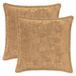 vidaXL Kussensloop 2 stuks Houten Taupe 50 x 50 cm Nep Konijnenbont