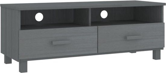 vidaXL Tv-meubel HAMAR 106x40x40 cm massief grenenhout donkergrijs