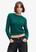 Superdry Essentials SD&CO Kabelgebreide Trui Dames Lange Mouw Ronde Hals Katoen Sharp Green