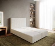 DELIFE Boxspringframe Dream-Well Bouclé Crème-Wit 140x200 cm