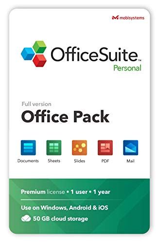 MobiSystems OfficeSuite Personal - 1-year license - 1 user - Windows PC