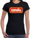 Bellatio Decorations Verkleed T-shirt voor dames - Spanje - zwart - supporter - themafeest S