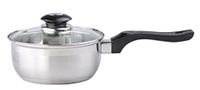Edco Saucepan+Glazen deksel SS 1,8L, Aluminium, Zilver, 16 x 16 x 9,5 cm