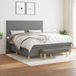 Maison Exclusive - Lit boxspring avec matelas, gris foncé, 160x200 cm, textile