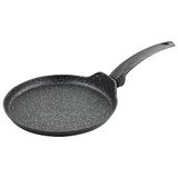 FLORINA - Aluminium Koekenpan BONO I 25 cm Diameter I Inductiepan I Koekenpan met Antiaanbaklaag I Crepepan I Geschikt voor Inductiekookplaat, Gasfornuis en Elektrische Kookplaat (Zwart)