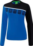 Erima 5-C Manches Longues Femme - New Royal / Noir / Blanc