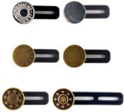 Knoopverlengingen Mobi Lock Set van 6 jeansknoopverlengers - Flexibele tailleverlengers - Directe taillebandverlenging voor mannen en vrouwen