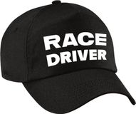 Bellatio Decorations Race driver / auto coureur verkleed pet zwart voor dames en heren - Racing team baseball cap - carnaval / kostuum