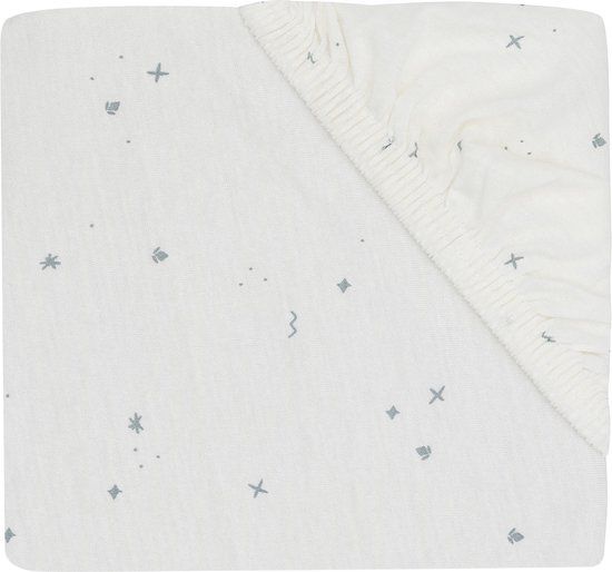 Jollein Jersey Fitted Sheet - Twinkling Sea Green - 70/75x140/150cm