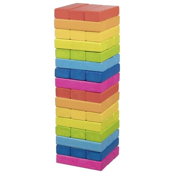 Goki Tumbling Tower Rainbow - Houten Torenspel - 56820