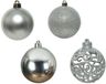Decoris Boule de Noël plastique synthétique mix argent 16 pièces