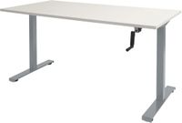 Schaffenburg Zit Sta bureau - Slinger 180x80 krijtwit - alu frame