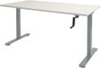 Schaffenburg Zit Sta bureau - Slinger 180x80 krijtwit - alu frame