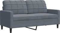 vidaXL Tweezitsbank 140 cm fluweel donkergrijs
