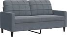 vidaXL Tweezitsbank 140 cm fluweel donkergrijs