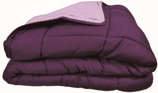 Panda - Wasbaar dekbed met vaste hoes - 200x200 - Licht paars / Donker paars