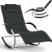 Tillvex Chaise longue de jardin anthracite