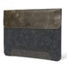 MegaGear MacBook hoes gemaakt van echt leer en fleece 15 & 16 inch, olijfgroen, Eén maat, laptophoes