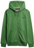Superdry Essential Logo Half Brushed Zip Hoodie Heren M Artichoke Green